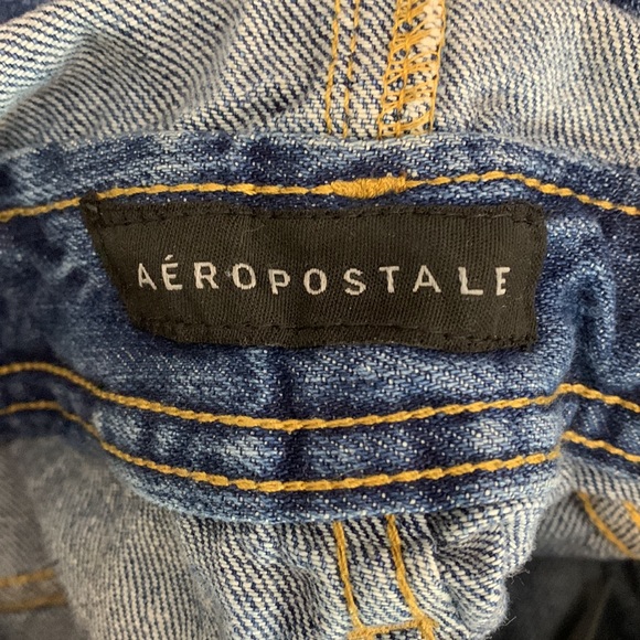 Aeropostale | Dark Denim Adjustable Distressed Fitted Back Pocket Overall Size S - Picture 10 of 12